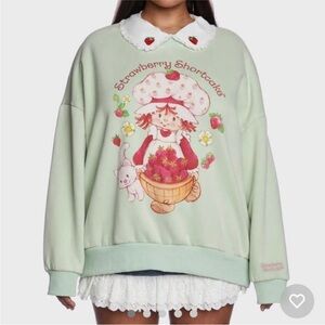 Dolls Kill Strawberry Shortcake Graphic Crewneck Sweater Strawberries Large